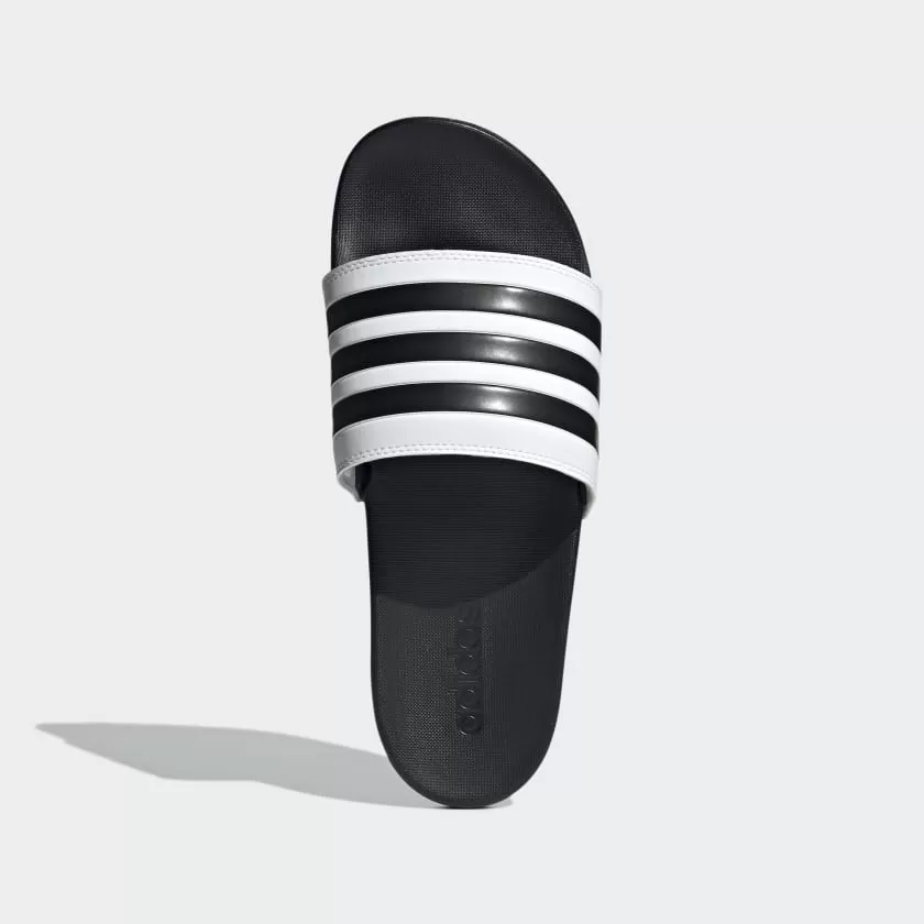 ADIDAS MEN'S ADILETTE COMFORT WHITE/BLACK SLIDES