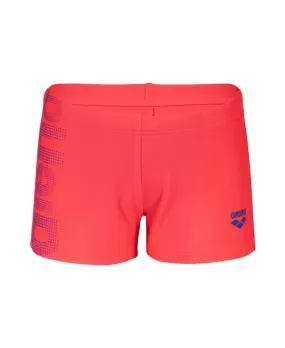 Arena Children's swimming pool swimsuit with shorts Logo Print 003612450 fluo red