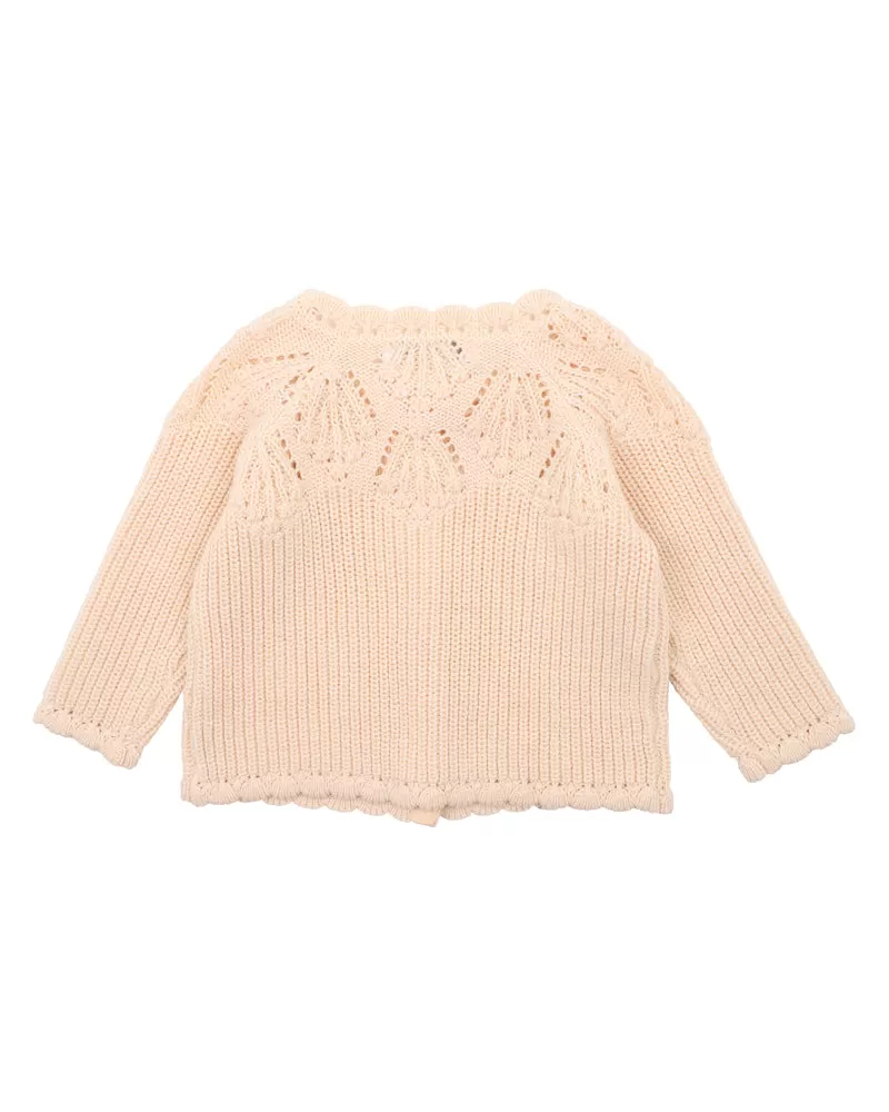 Bebe Double Cream Knitted Cardigan