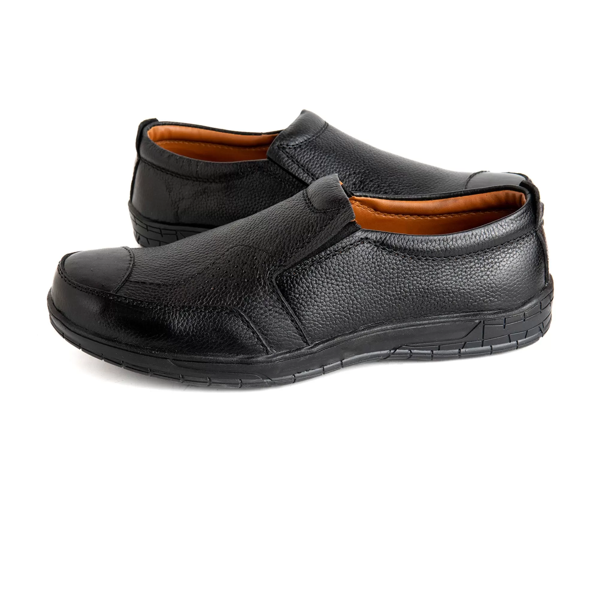 Black Leather Digger Shoes