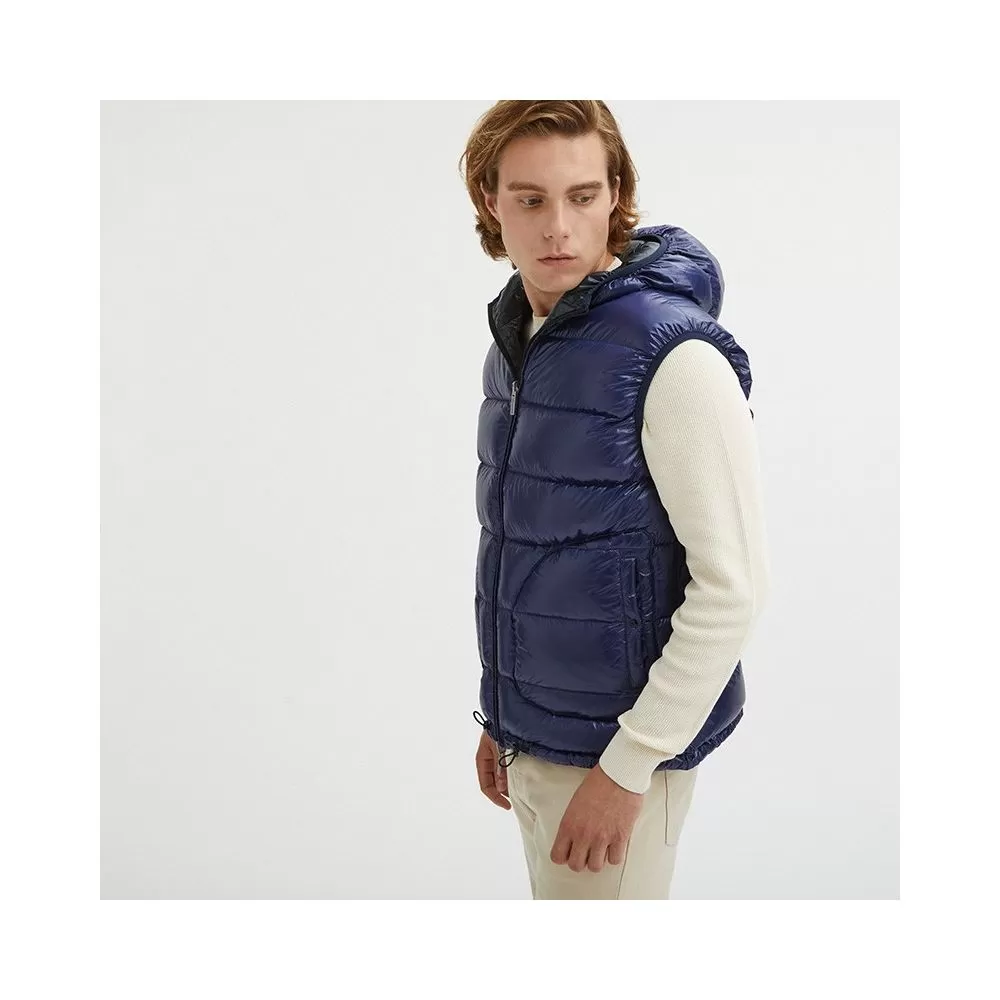 Blue Nylon Men's Reversible Vest