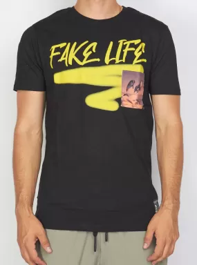 Buyer's Choice T-Shirt - Fake Life - Black - PA 7706