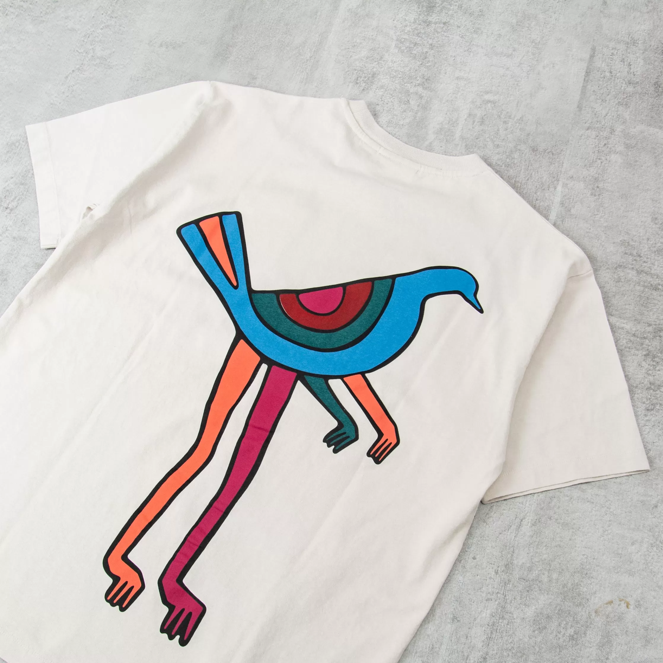 By Parra Pigeon Legs Tee - Light Grey