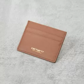 Carhartt WIP Vegas Cardholder - Cognac / Gold