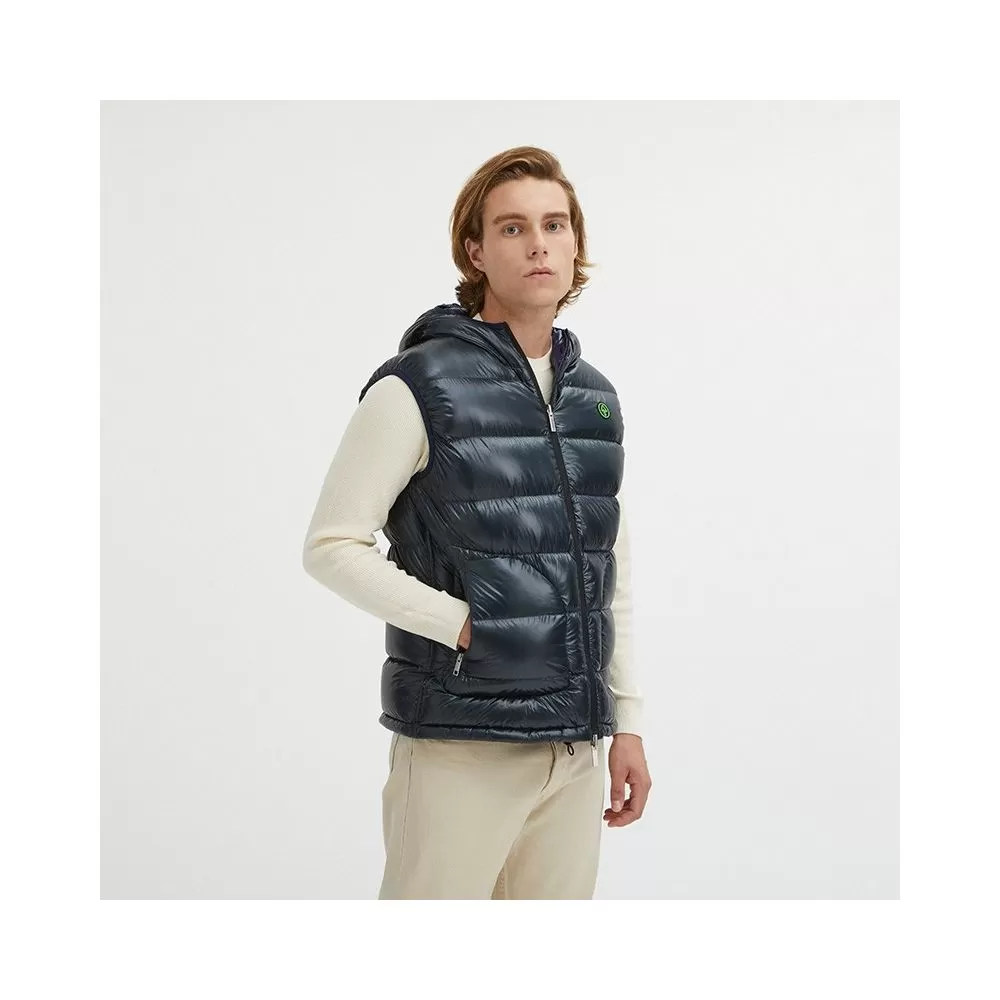 Centogrammi Blue Nylon Men's Reversible Men's Vest