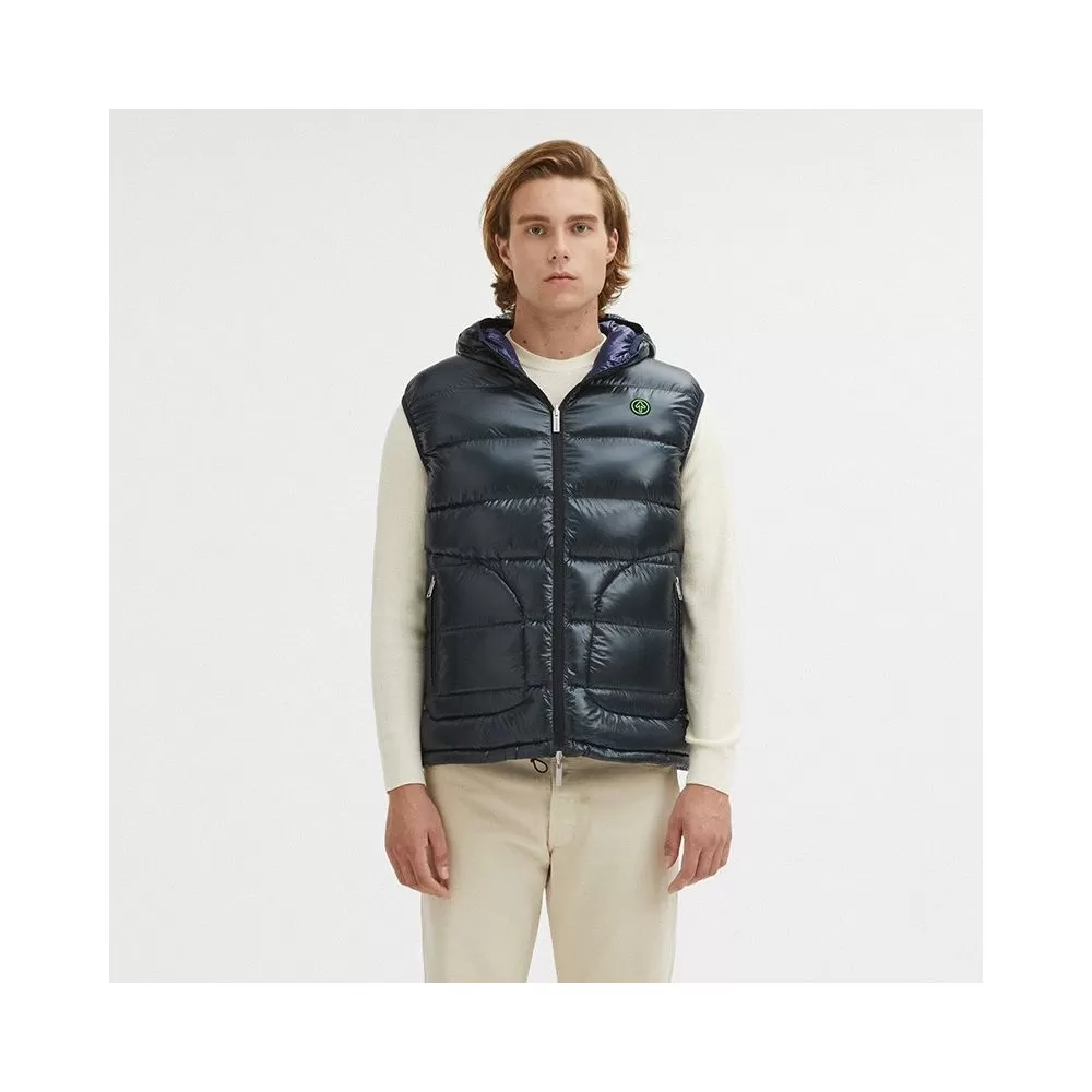 Centogrammi Blue Nylon Men's Reversible Men's Vest