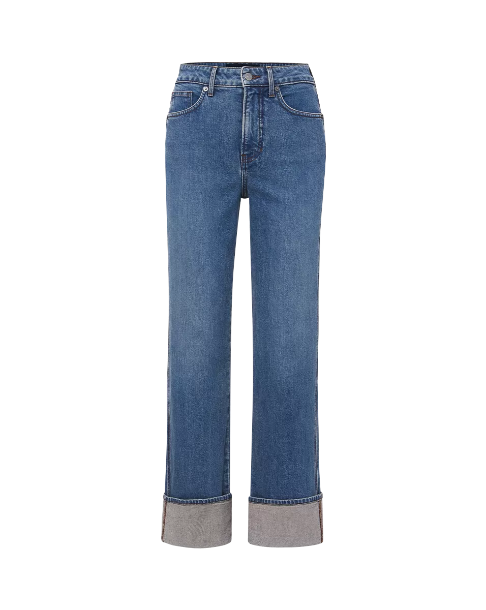 Dylan Cuffed Straight-Leg Jean