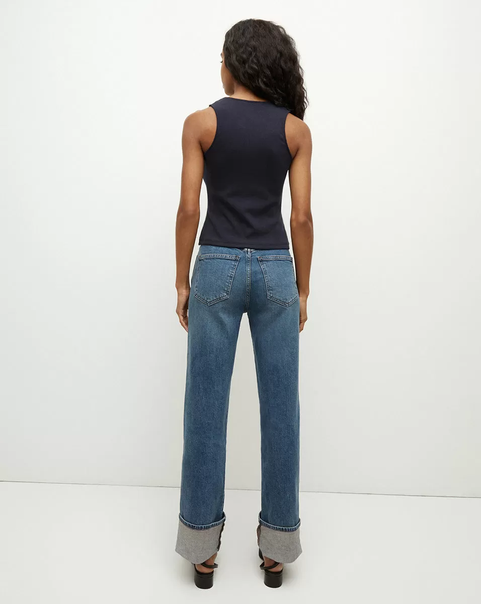 Dylan Cuffed Straight-Leg Jean