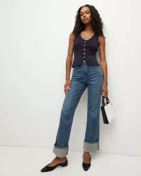 Dylan Cuffed Straight-Leg Jean