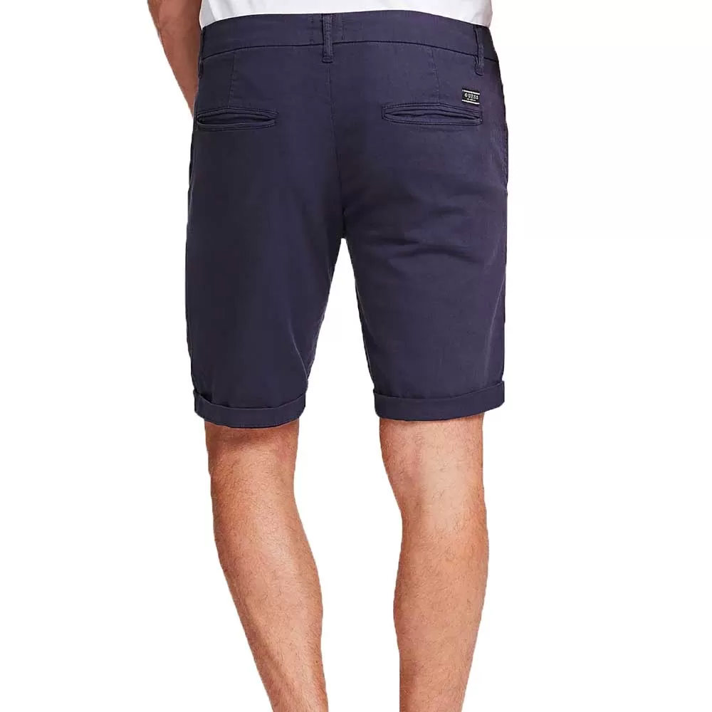 Guess Men's Skinny Fit Stretch Shorts - Navy M02D18WCRL1