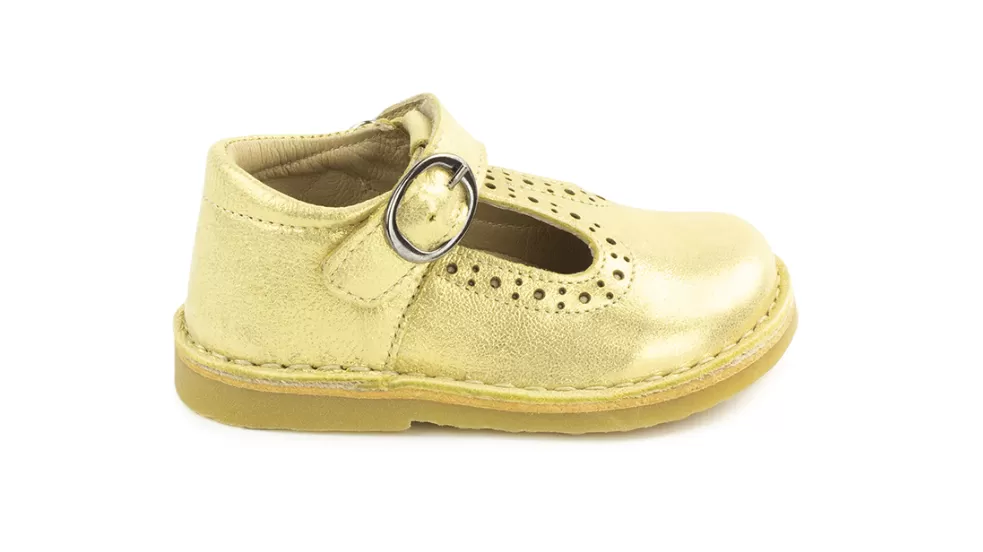 Infant Girls Shoes Petasil Gold T Bar Strap Ciara 2 6113 sale