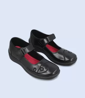 KG0094-BLACK-School Shoes For Girls