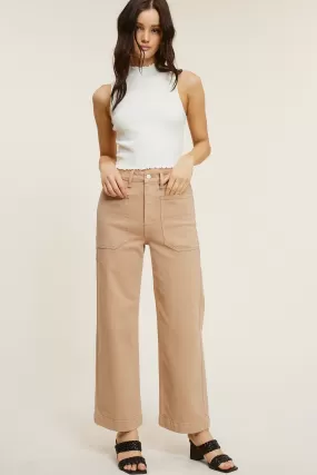 Latte Wide Leg Denim