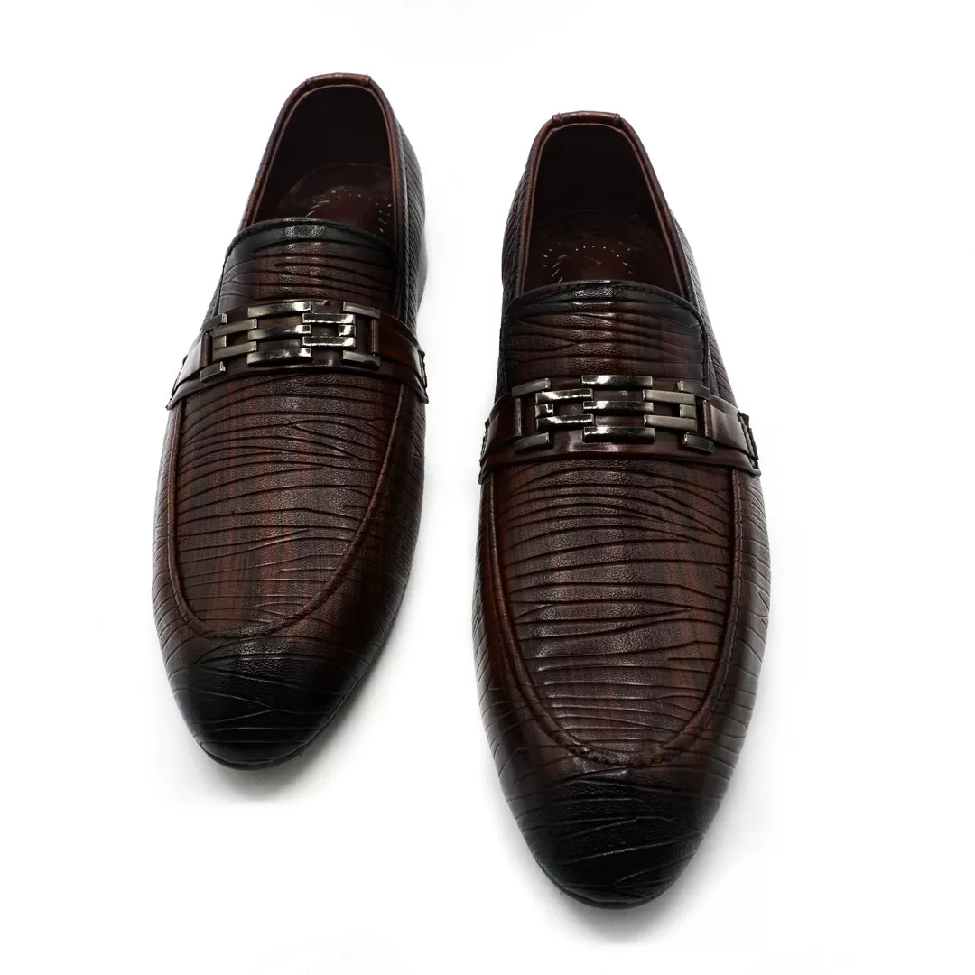 Men Brown Imported PU Leather Shoes