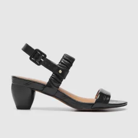 Mollie II Black Croc Emboss