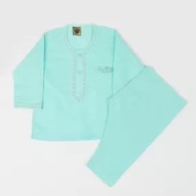 Newborn Boys Shalwar Suit - Cyan