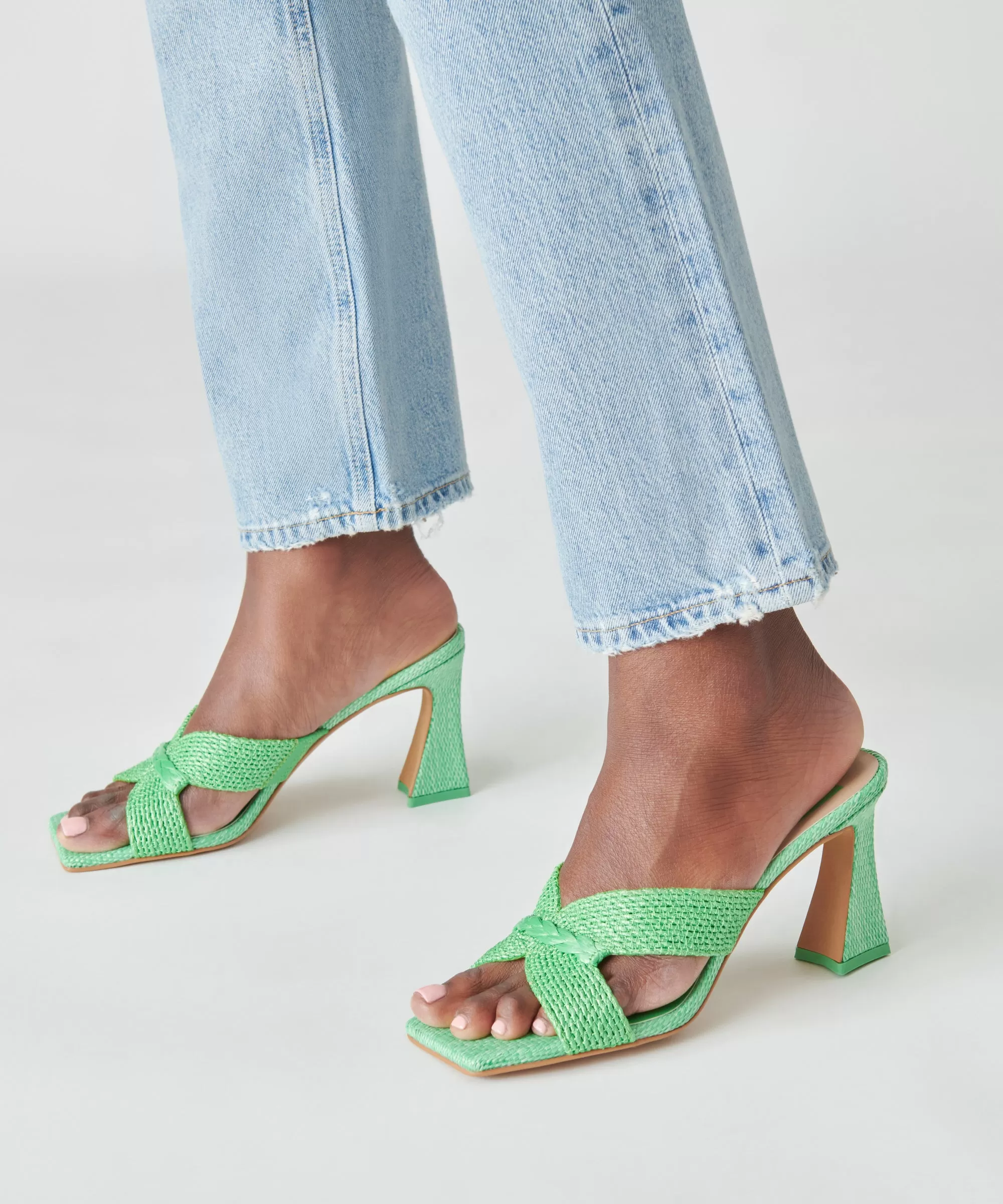 NITRO HEELS SEAGLASS RAFFIA