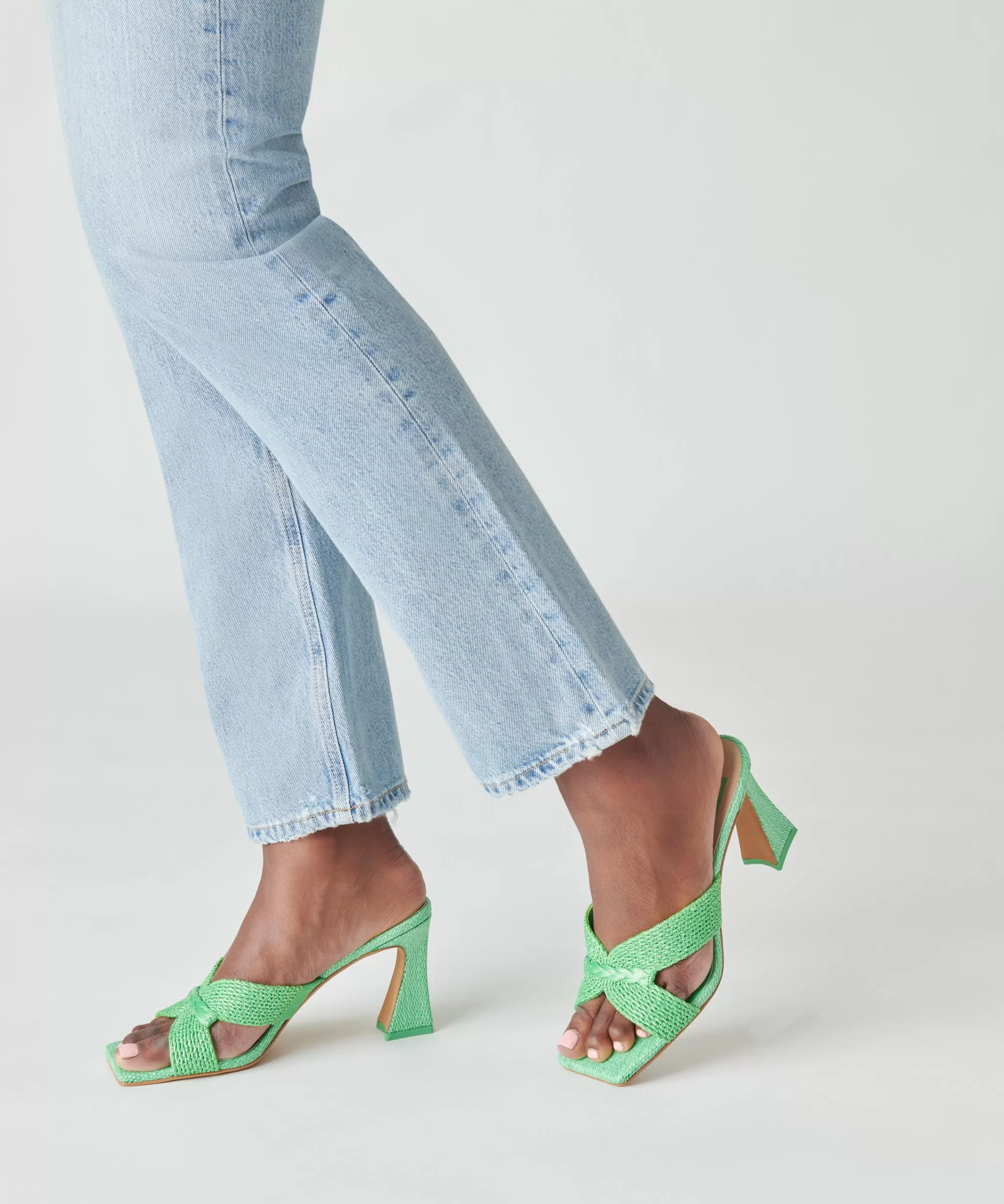 NITRO HEELS SEAGLASS RAFFIA