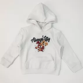 Premium Kid's Always Litty Graphic Pullover Hoodie - White/Red