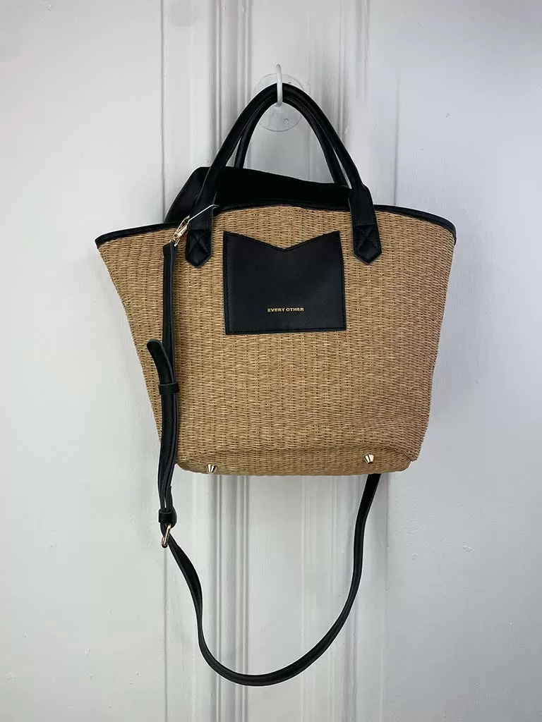 Rattan Bucket Bag - Black