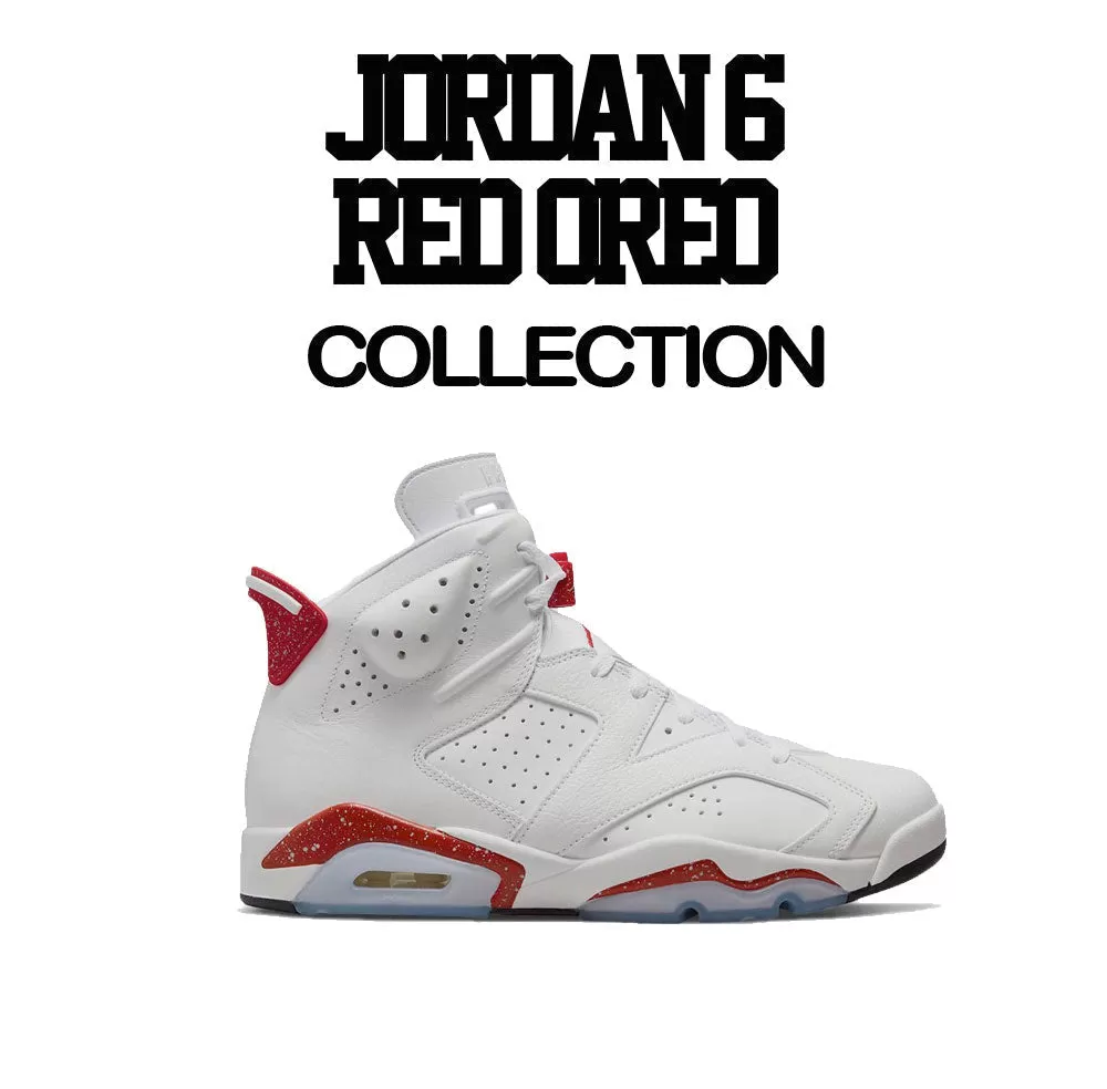 Retro 6 Red Cement Shirt - Self Made - White