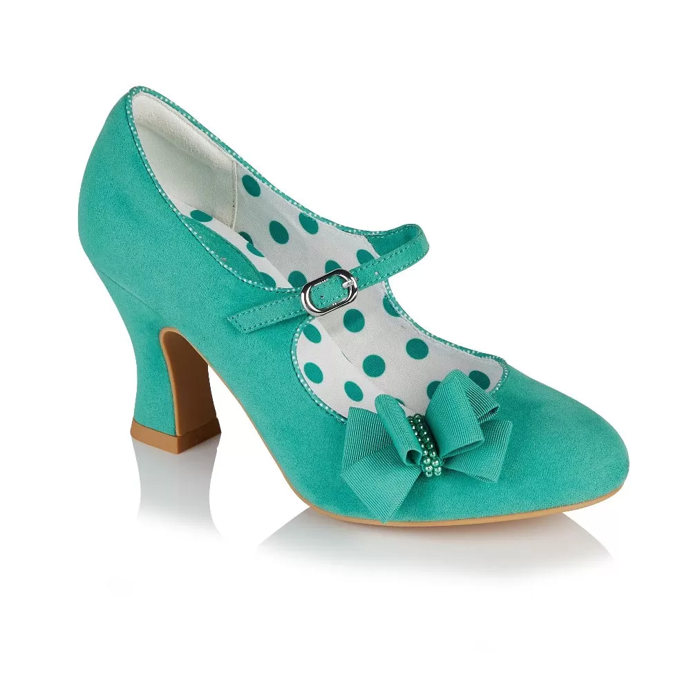 Ruby Shoo Celia Green Bow Mary Jane Heels