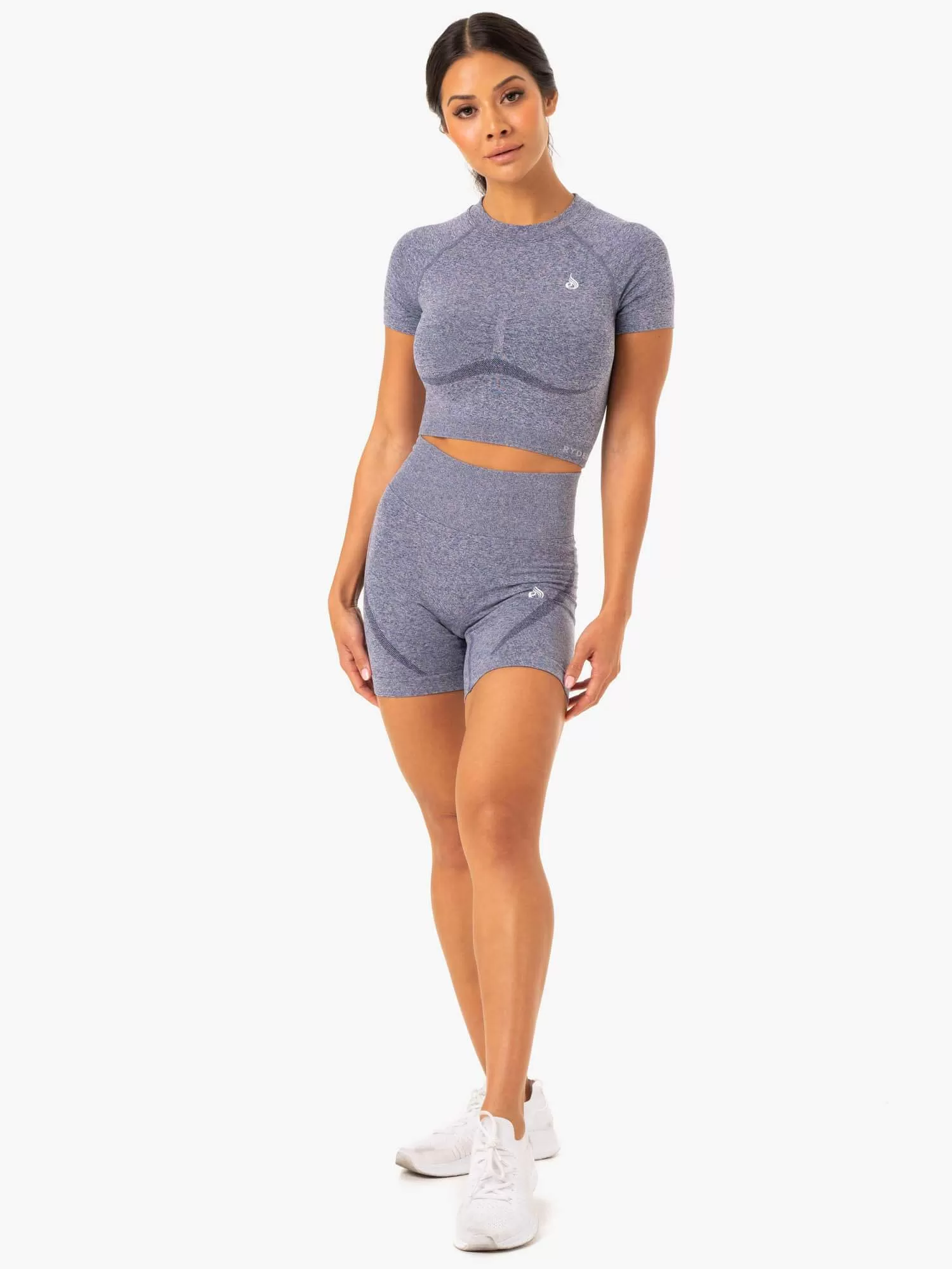 Sculpt Seamless Shorts - Navy Marl