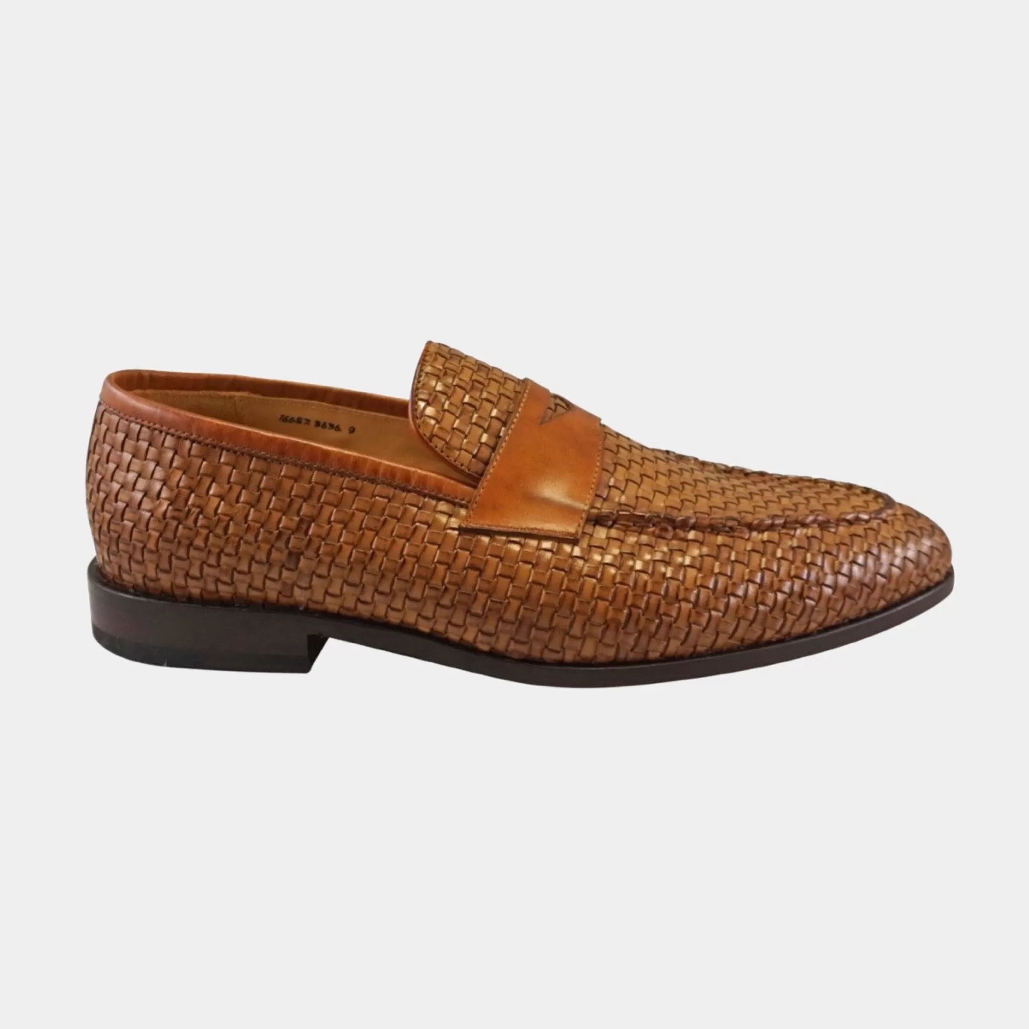 Ugo Vasare Brown Woven Loafers - Handmade with Goodyear Welt Construction