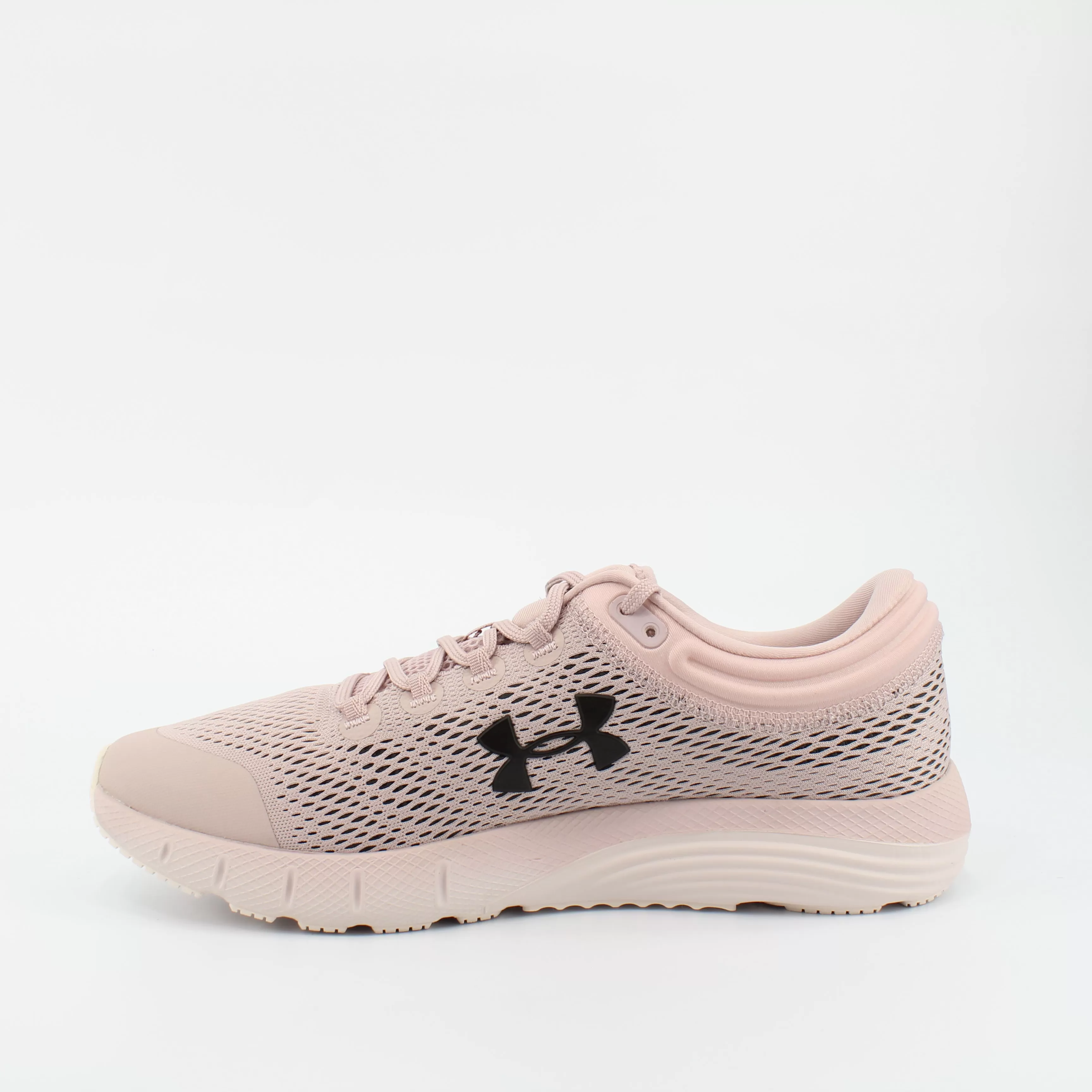 Under Armour Charged Bandit 5 Pink Textile Womens Lace Up Trainers 3021964 600