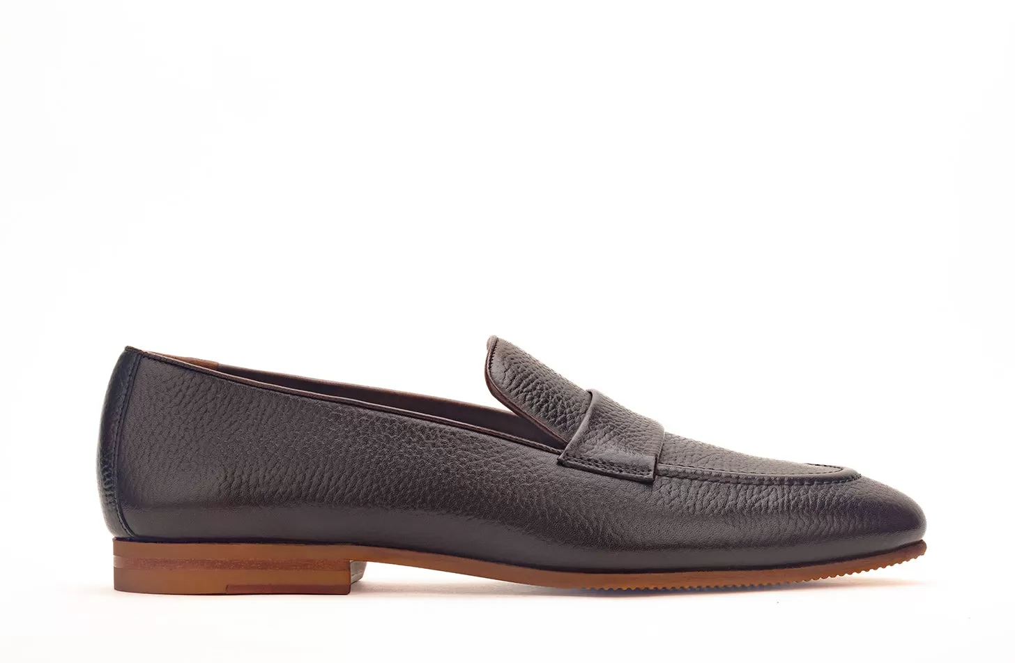 Unlined Penny Strap Loafer with cord stitch on the vamp